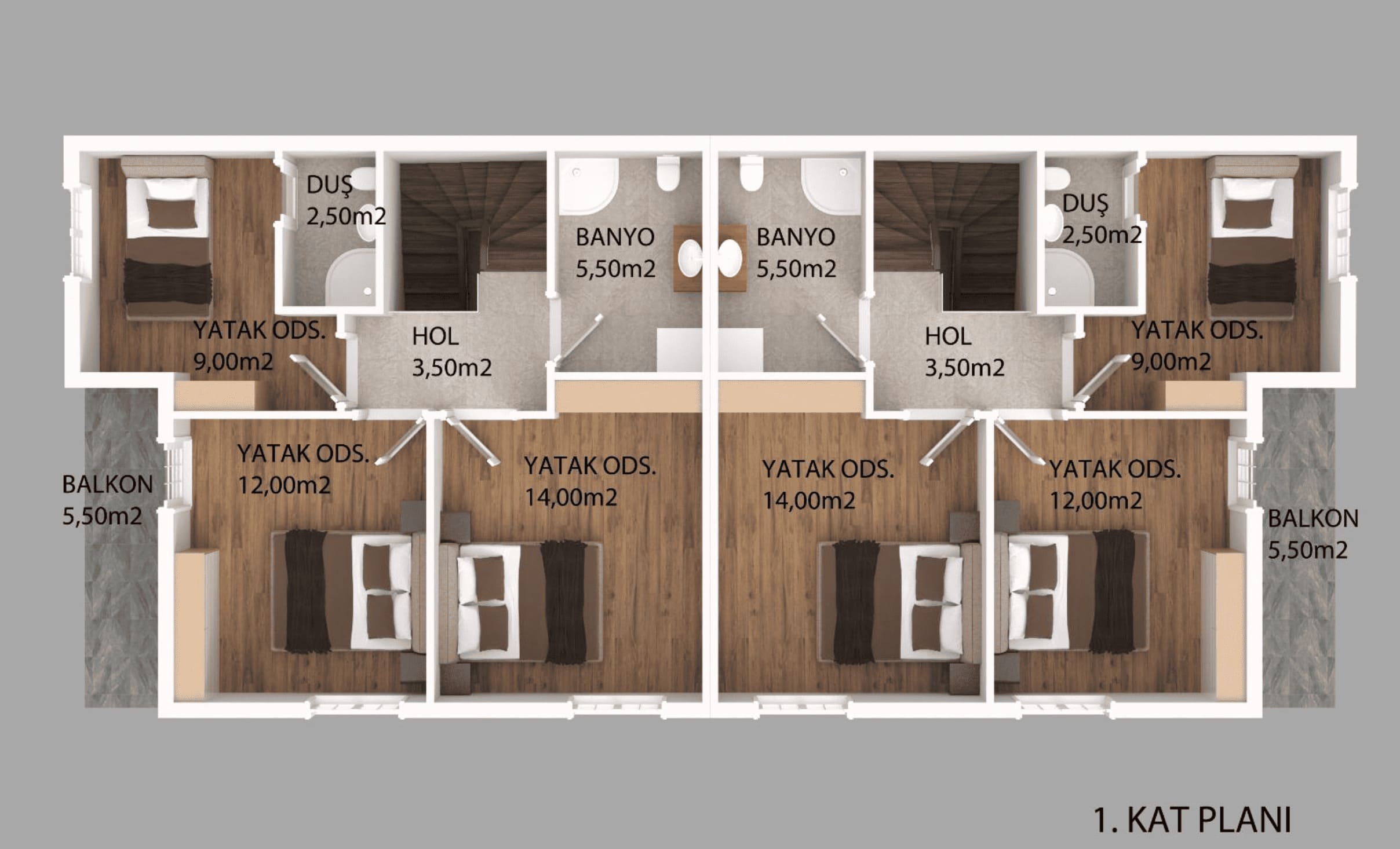 1. Kat Planı